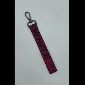 Red Off-White Wallet Strap Swivel Clasp